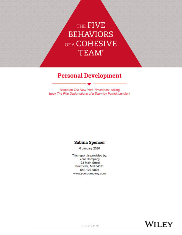 Five Behaviors Personal Development Profile